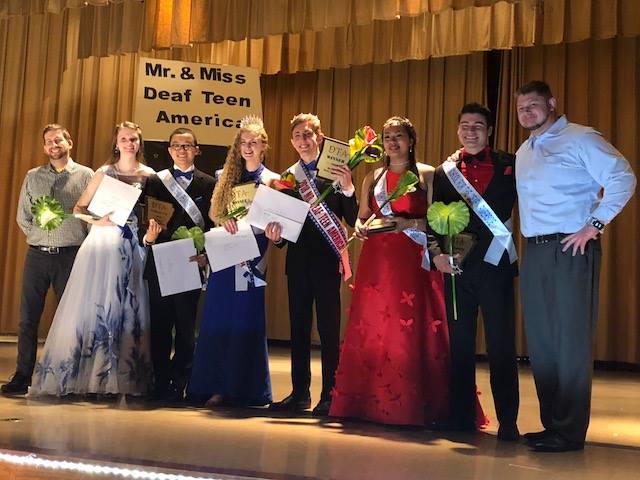 A group photo of Deaf Teen America contestants