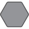 Grey Hexagon with Dark Grey Outline Shaped Logo - Aim for Excellence