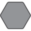Grey Outlined Hex Shaped Logo - Aim for Excellence